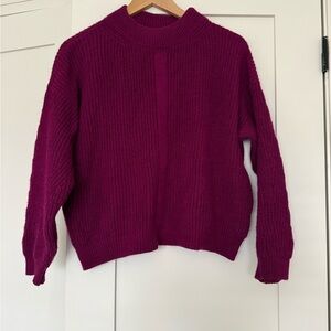 La Fée Maraboutée Women's Purple Mockneck Sweater - Size M